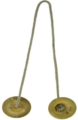 BestBrother Irom 10.5 cm Gold Manjira Set of 2 Kartal Instrument