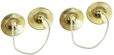 MAGA MART 2 manjira Handmade Percussion Hand Cymbals Brass Manjira Pair Kartal Instrument
