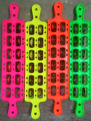 Vaasu online First Quality Plastic 4 pcs of 6 Line Jheeka/ Jhika/ Handtal Kartal Instrument