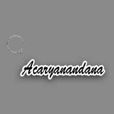 SY Gifts SYG Acaryanandana Name Keychain White And Black Key Chain