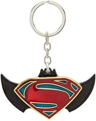HappierYou DC Super Hero Bat Man Keychain | Superman vs Batman Metal Key ring Key Chain