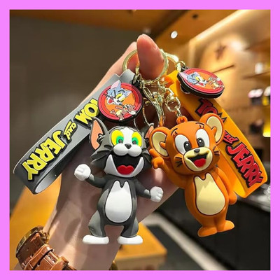 BZILO Combo Tom And Jerry Keychain for Couples Gift Design and Color May Vary C79 Key Chain