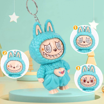 Funfob Labubu Keychain Face change 1pc Random Colour (Labu Face Change) Key Chain