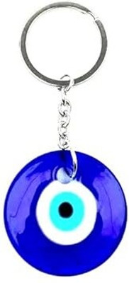 Shilpmart Evil Eye Keychain Key Ring for Women Men Car Good Lucky round Charm Key Chain