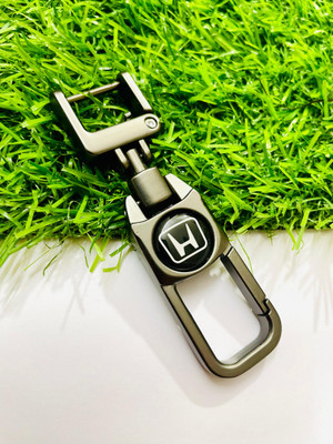 GKM Premium Honda Car Metal hook double sided keychain Key Chain