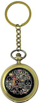 gtrp BTS BTS Premium Pocket Watch Metal Keychain Retro Vintage for Gifting Key Chain