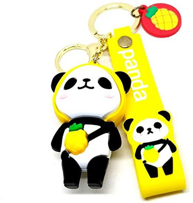 gtrp Yellow Panda with Lanyard Keyring Keychain Key Chain