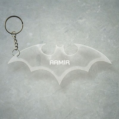 SY Gifts Batman Logo Desigh With Aamir Name Key Chain