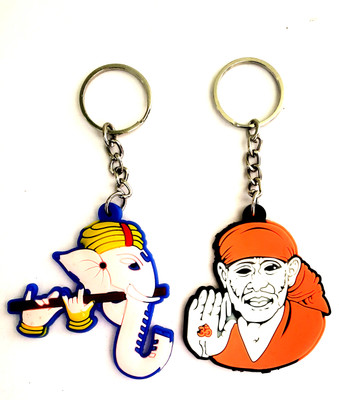 ShopTalk Lord Ganesh And Sai baba combo Key Chain