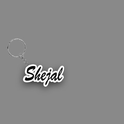 SY Gifts SYG Shejal Name Keychain White And Black Key Chain