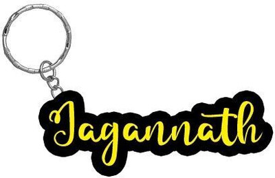 BBG FK_Jagannath Name Black Yellow Name Keychain Key Chain