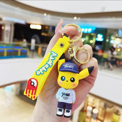 Mubco Cool Pokemon Pikachu Keychain | Strap Charm & Hook | Cartoon Figure Toys Gift Key Chain