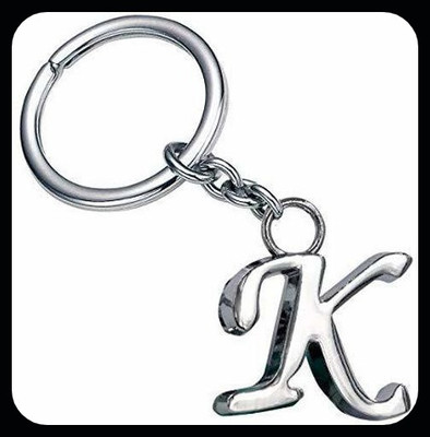 gtrp Trendy-Alphabet Letter K Metal Keychain (Silver) Key Chain