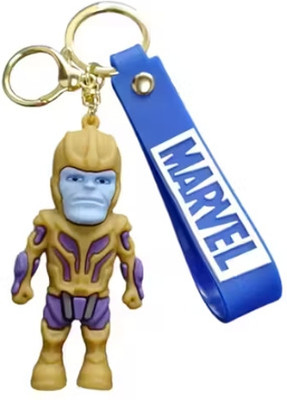 ZUPHAAR Thanos Action Figure Key Ring | Soft Rubber Marvel Keychain Key Chain