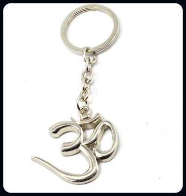 Meeko.com First word of the Earth OM Symbol Keychain Sterling Silver OM Yoga Meditation-A Key Chain