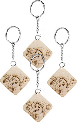 JADOUN ENTERPRISES Lord Shri Ganesh design Premarked wooden key chain Key Chain