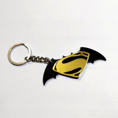 Party Gift Super Hero Batman Superman Golden Logo Acrylic Keychain Key Chain