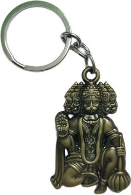 Rani Nain Panchmukhi Hanuman Keychain For Bike Car Home Office Keys Metal Hook Key Chain