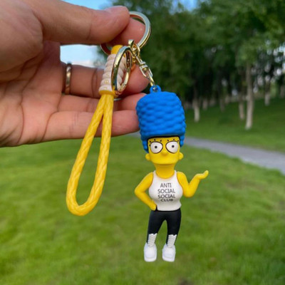 Mubco The Simpson Marge 3D Keychain | Strap Charm & Hook | PVC Cartoon Model Toys Gift Key Chain