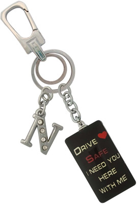 SHOKY LOOKS Elegant Black 3D Drive Safe With N Letter Locking Lock Lighweight Key Chain