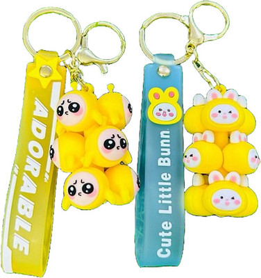 GKM Adorable Cute Little Bunny premium quality combo set keychain Key Chain