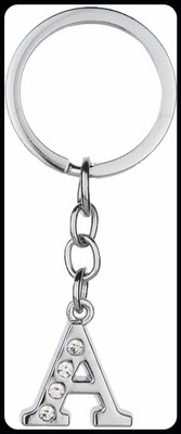 gtrp Trendy-Alphabet Letter A Metal Keychain Key Chain