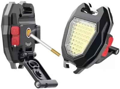 PICSTAR Cob LIght keychain with 6 lighting mode & cigratte lighter LED Front Light Key Chain