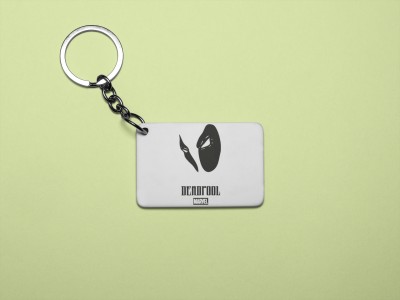 Rushaan Deadpool eyes (BG Black) - Printed acrylic animated Keychain(Pack Of 2) Key Chain