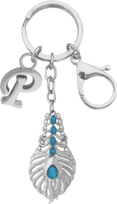 MGP FASHION OMG Pankh With Stylish Alphabet P & Locking Hook For All Types Of Keys Keyring Key Chain