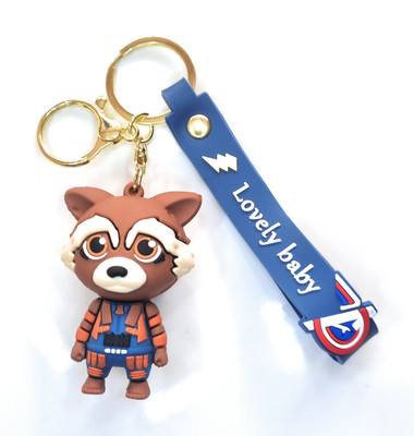 Swasti SILICONE KEYCHAIN AVENGERS ROCKET Key Chain
