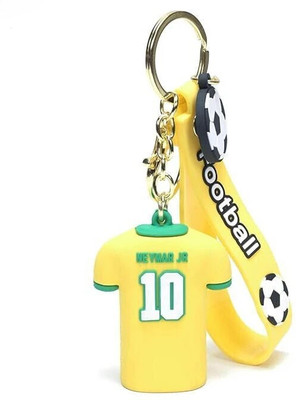 Suhavi Football & Cricket Player Ronaldo Messi Mbappe Virat or Dhoni 3D Rubber keychain Key Chain