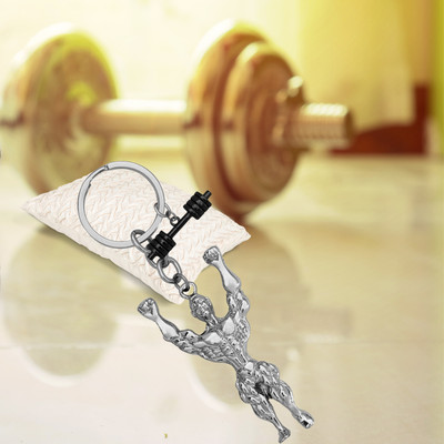 M Men Style Fitness Gym Keychain Bodybuilder Motivational Workout Keychain SKeyCom2024145 Key Chain