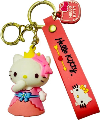 GKM Cute Kitty Wearing frock 3D high quality keychain Key Chain