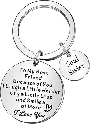 Hanu vedha Thank You Gift to Best Friend Soul Sister Keychain Key Chain