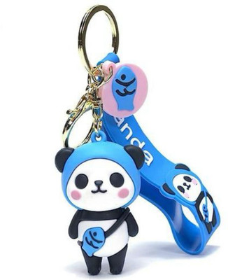 SRG Cute Blue Panda with Strap Key Chain