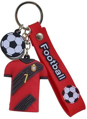Vadhavan Football Jersey Keychain for Boys – Red Soccer Shirt Key Chain