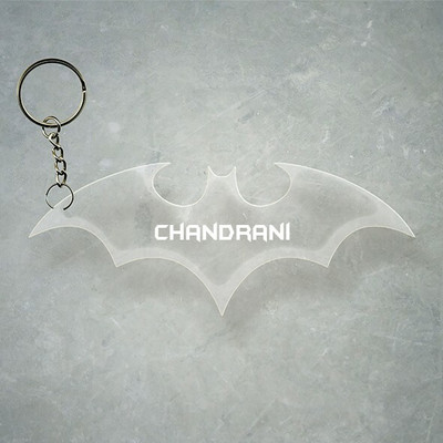 SY Gifts Batman Logo Desigh With Chandrani Name Key Chain