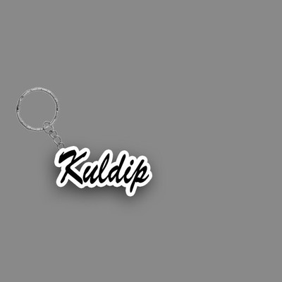 SY Gifts SYG Kuldip Name Keychain White And Black Key Chain