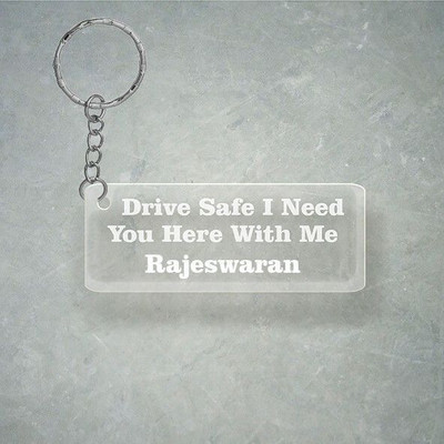 Prihit NEW_Drive SafeDesign With Rajeswaran Name Key Chain