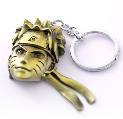 SHRI JI Naruto face Keychain for Anime fans GOLD Key Chain