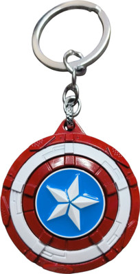 mik CAPTAIN AMERICA SHIELD STAR ROTATE Key Chain