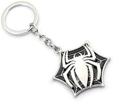 Pinaka Spiderman Silver rotating logo keychain Silver Key Chain