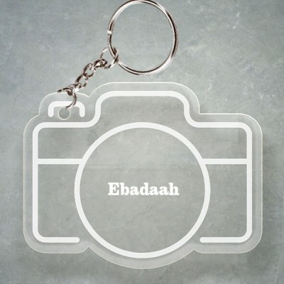 SY Gifts Camera Design Keychain With Ebadaah Name Key Chain