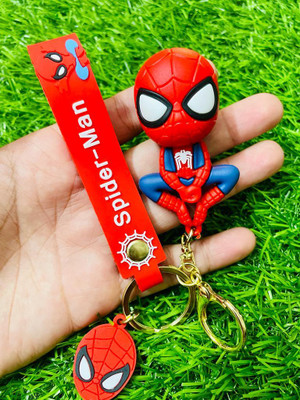 GKM Avengers Spider Man Hanging style 3D keychain with hook Key Chain