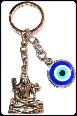 Meeko.com Shiv Ji With Evil Eye Bike Key Chain 07t6g-A Key Chain