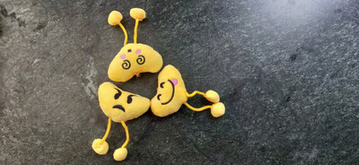 ShopTop Funny Smiley Heart Emoji with leg set of 3 Keychain Key Chain