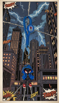 JUST ASKS Marvel Spider-Man Miles Morales 'Spider-Verse' Keychain Blue in colour Key Chain