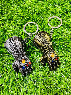 GKM Thanos Avengers famous Hand gunmetal combo set keychain Key Chain