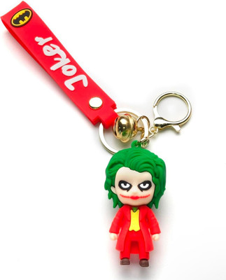 SHRI JI JOKER Keyring in Red Suit with green hair / Joker keychain with Strap Key Chain
