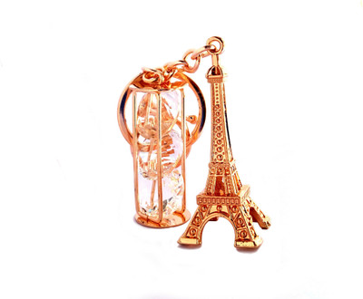 ShopTop Iconic Golden Paris Eiffel Tower Premium Metal Key Chain Key Chain